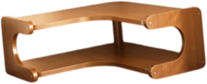 Corner Desk Organizer Desktop Corner Organizer Shelf Desk Organizer Rack Cup Organizer Rack Efficient Wooden Suitable for Kitchen Office Home, 35x35x13cm