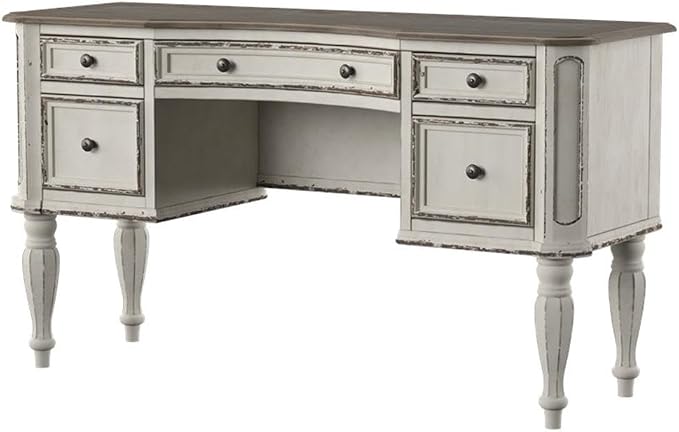 Liberty Furniture Industries Magnolia Manor Vanity Desk, W54 x D18 x H30, White
