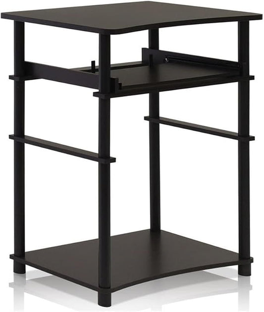 Furinno Home Computer Desk, Espresso/Black