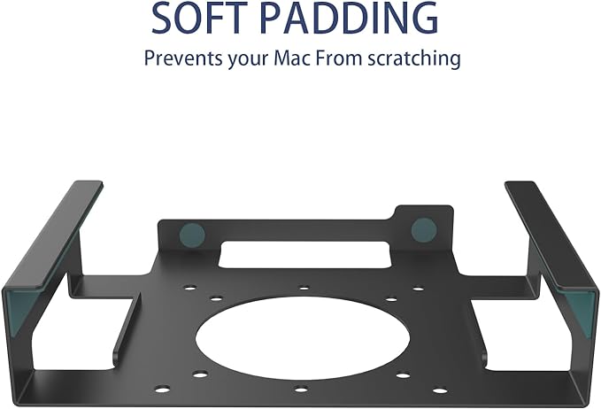 Under Desk or Monitor Vesa Metal Mount for Mac mini M1/M2 pro | All metal ,soft padding ,space saving,Includes Full Installation Kit,Easy Install