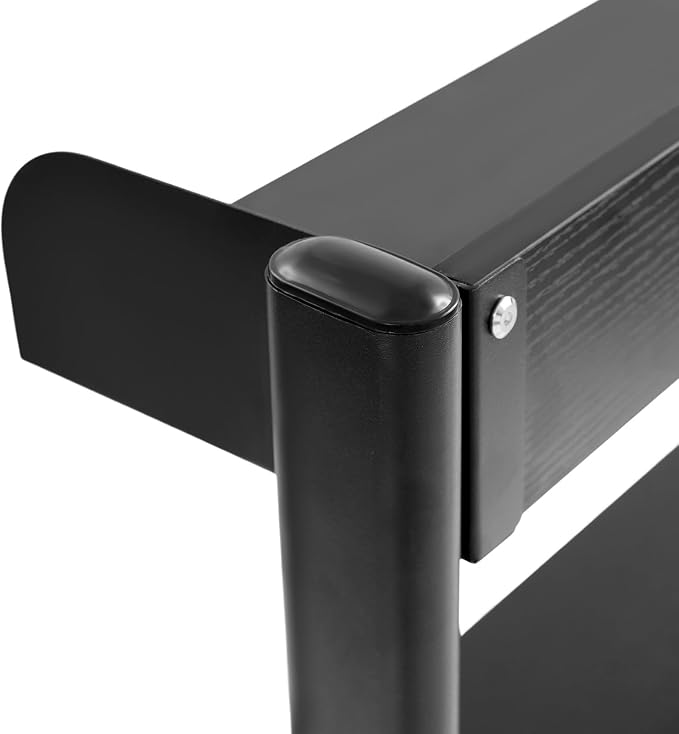 Clamp On Desk Organizer Shelf, Pegboard Multipurpose Countertop Desk Hutch, Desktop Bookshelf Bookcase Storage Shelves for Home Office Dorm Gaming Desk (Black)