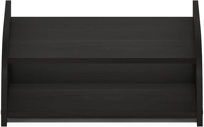 Furinno Classic Desk Organizers and Accessories, 2-Tier Monitor Riser, Office Organization, Desk Top Book Shelf, for Office Supplies, Desk Utilities, Espresso