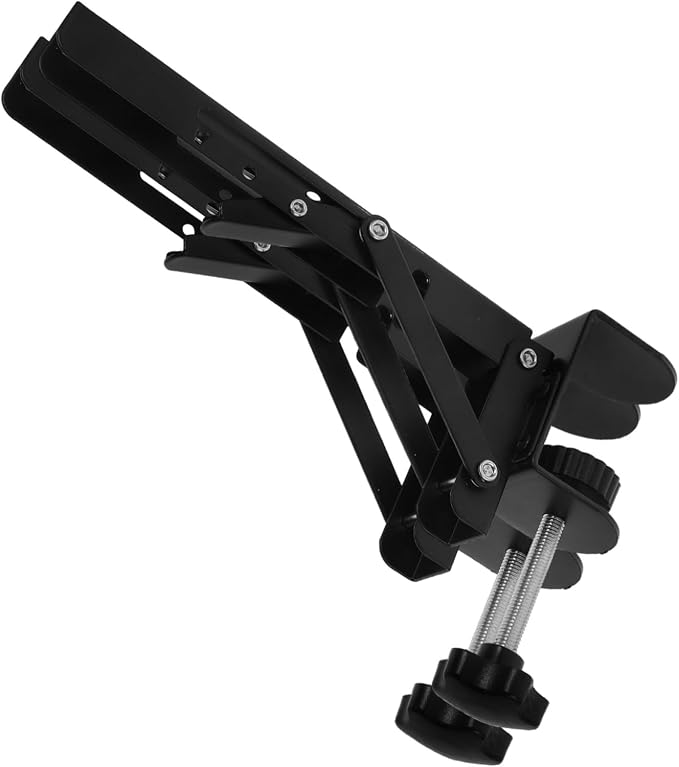 ULTECHNOVO 2pcs Adjustable Desk Extender Shelf for Computer Arm Rest Ergonomic Keyboard Stand with Foldable Design Desktop Extension Bracket No Drilling Required for Use
