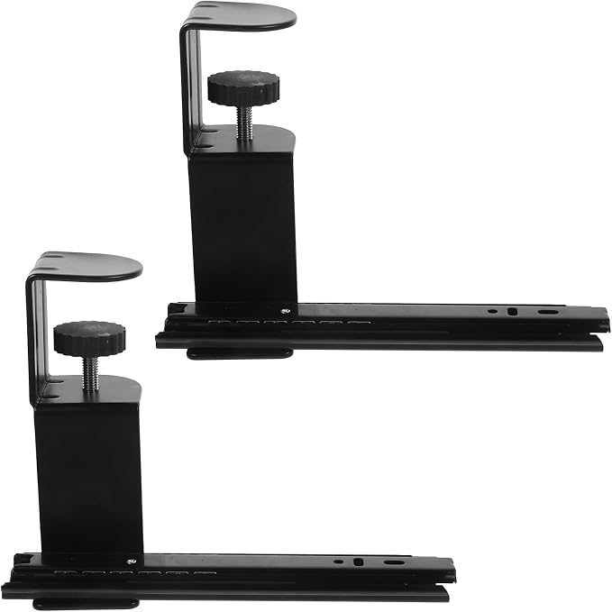 Abaodam Computer Desk Extender Support Bracket, Adjustable Desktop Extension Board with Foldable Keyboard Stand, 2pcs Desk Extension Shelf for Office Workspace Organization