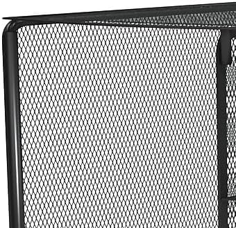 TRU RED Wire Mesh Corner Desk Organizer, 4‑Compartment – Space‑Saving Desktop Storage for Files & Office Supplies