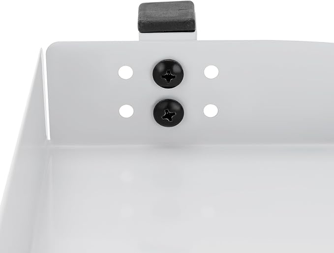 Clamp-on Desk Shelf, Plastic Panel Clip-on Desk Shelf, 2-Tier Shelving with Adjustable Storage Tray, for Offices, Bedrooms, Living Rooms, Etc (White)