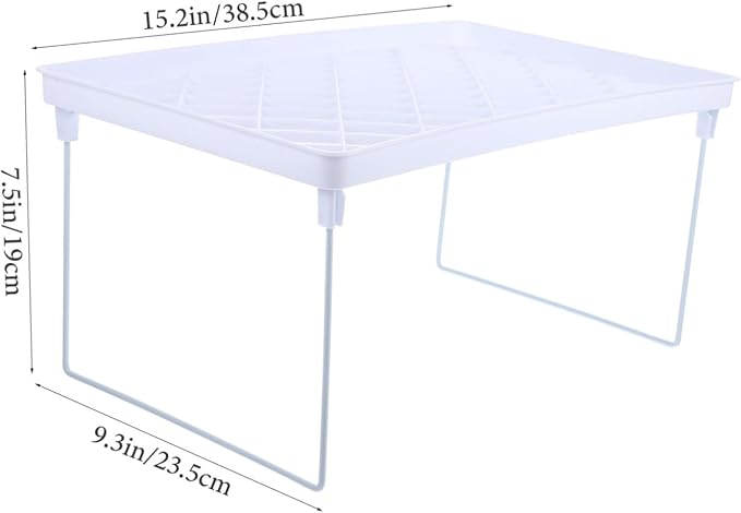 Simple Storage Rack Large White Desktop Sundries Organizer with Strong Legs -Slip Feet and Vertical Compartments for Office and Home Use