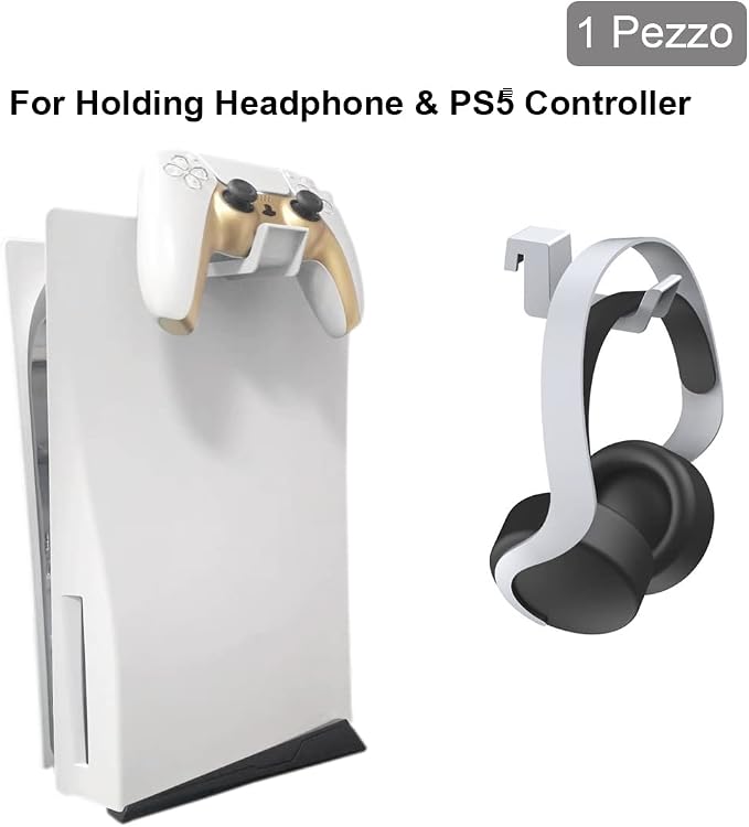 Headset Holder for PS5 Headphone Holder for PlayStation 5, Gaming Headset Hanger Headphone Hook for PS5