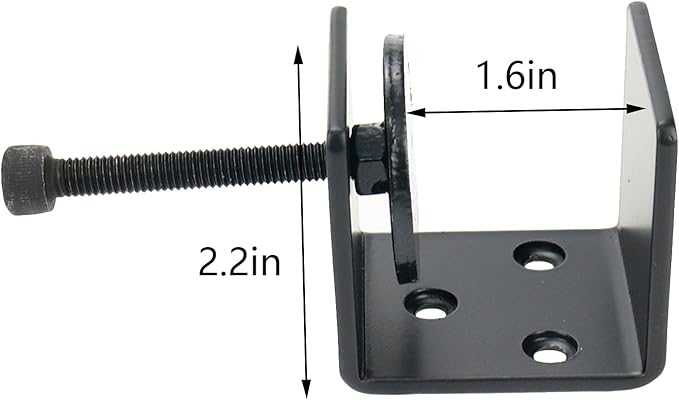 2PCS Adjustable C-Clamp Bracket Clamp Iron Heavy Duty Mount Desk Partition Clamp, with Wide Jaw Openings for DIY Open Shelf Brackets, include Screws