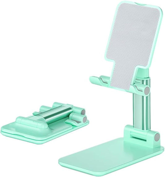Phone Stand for Desk, Cell Phone Holder Cute Smart Cellphone Stand Foldable Stands Compatible with Under 8" Devices, Office Accessories, Pink