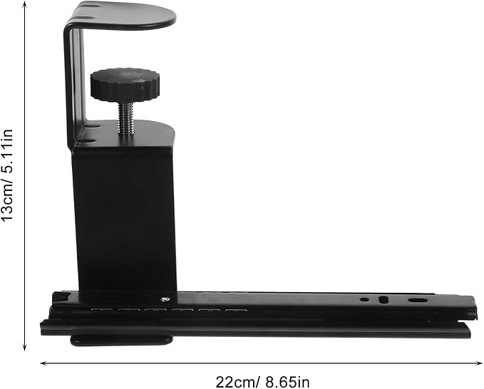 Ipetboom 2 Sets Adjustable Desk Extender Bracket Arms with Sliding Rails, Foldable Keyboard Support Shelf for Office Desk Extension and Workspace Organization