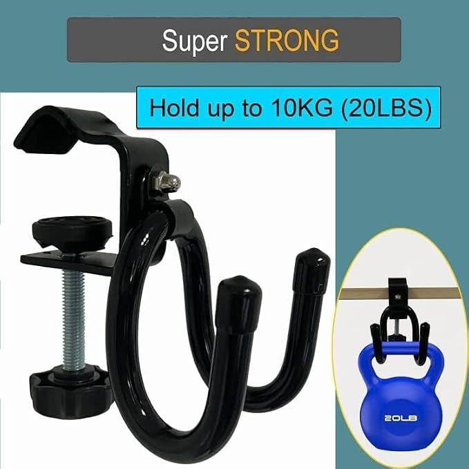 AUXPhome Desk Store Clamp-On Skateboard Holder - Skateboard Hooks Stand Clamp Hook Under Desk Space Save Mount for Headphone, Backpacks, Longboard, Mini Cruiser and More