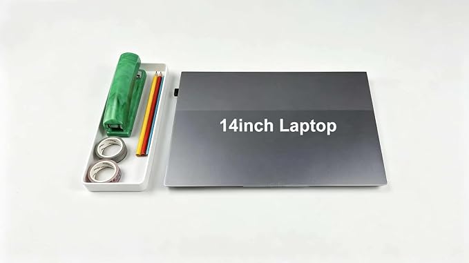 Amazon Basics Rectangular Plastic Desk Organizer, Half Accessory Tray for Office Supplies and Workspace Organization, 9.4" x 3.3" x 1", White