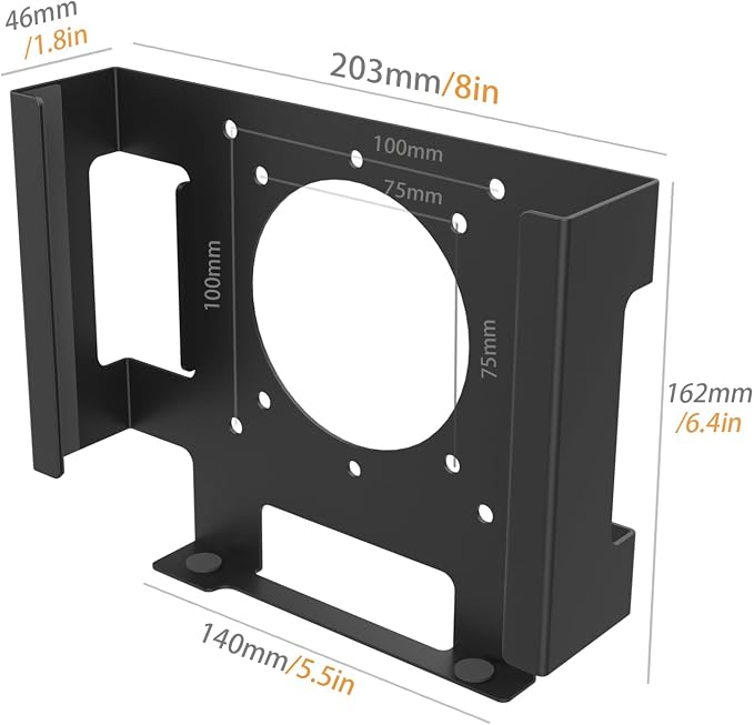 Under Desk or Monitor Vesa Metal Mount for Mac mini M1/M2 pro | All metal ,soft padding ,space saving,Includes Full Installation Kit,Easy Install
