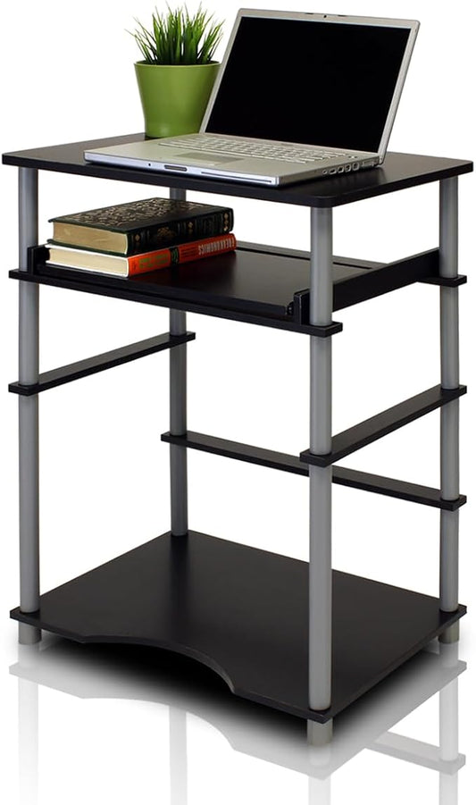 Furinno Home Laptop Notebook Computer Desk, Black/Grey