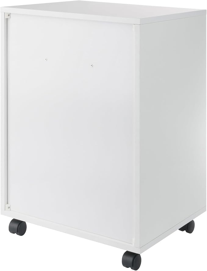 Winsome Halifax Mobile Storage Cabinet with 5 Drawers in White, Stylish & Functional Home Storage Cabinet for Filing, Kitchen Organization, Moveable Furniture for Office, Dorms, Apartments