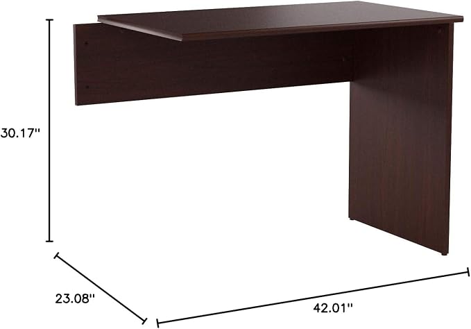 Bush Furniture Cabot 42W Shell Desk Return in Harvest Cherry