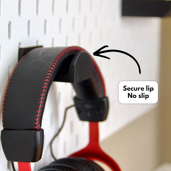 Headphone Holder Compatible with IKEA SKADIS Pegboard, Headset Hanger Hook Mount for Desk Setup