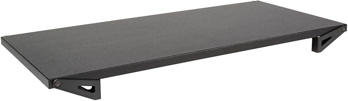 Allsop Lo Riser Monitor Stand for 32" Monitors, Extra Wide Platform, Black | Adjustable Monitor Stand for 32 Inch Screens, Ergonomic Desk Riser, Wide Platform, 30 lb Capacity, Black