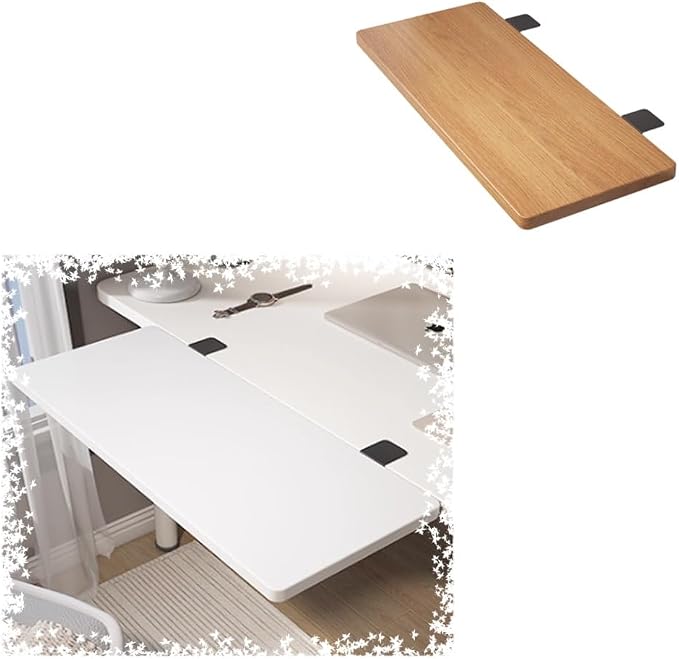 16" 20" 24" 28" 30" Desk Extender Tray，Clamp-on Foldable Keyboard Tray, Wrist Support, Desktop Extension Platform No Punching, Easy to Install(White,70x20cm)