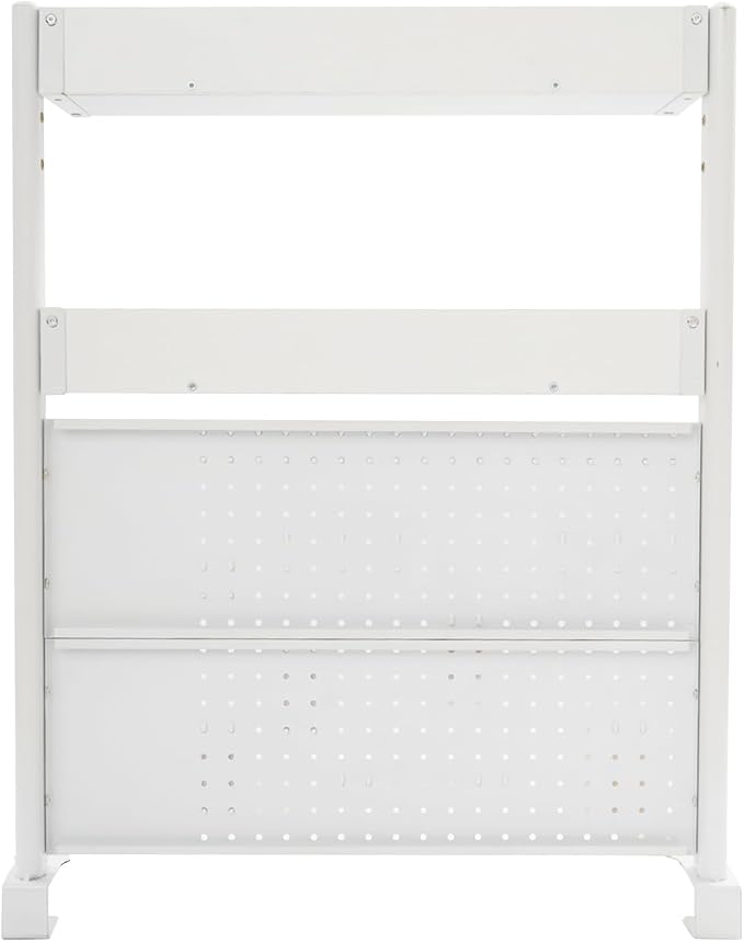 Clamp On Desk Organizer Shelf, 31.5" x 37" Desk Extender Pegboard Bookshelf Workstation Computer Desk Accessories with Shelf for Office, Privacy Panel for Gaming Desk (White, 31.5"W x 37.4"H)