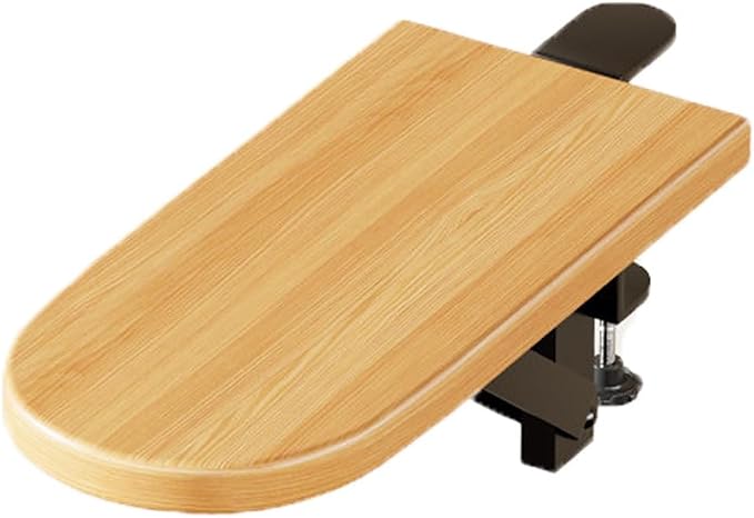 Clamp on Desk Extender Tray no Drilling Needed, Ergonomic Desk Extension 90° Foldable for Office, Home Table Extender for Desk(A)