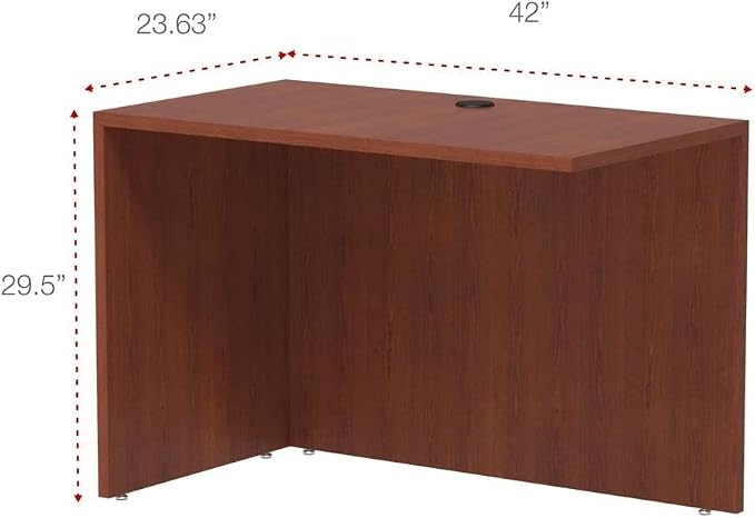 Alera Valencia Series Reversible Return/Bridge Shell, 42w x 23-5/8d, Medium Cherry