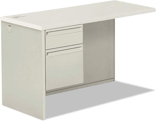 HON 38000 Series Return Pedestal, Box/File, 26.38W X 50.38D X 31.38H, Left, Silver/Light Gray