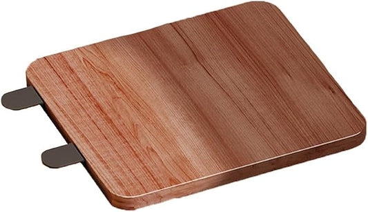 Desk Extender Tray, Punch-Free Clamp on 90° Foldable Keyboard Drawer Tray, Table Mount Armrest Shelf, Computer Elbow Arm Support (Brown, 6.9"*9.8"*0.5"/17.5cm*25cm*1.2cm)