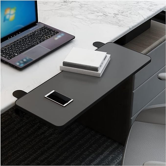 Ergonomic Desk Extender Clamp, Folding Side Table Extenders, Located on The Computer Drawer Desktop Extension Board (Color : E, Size : 75x25cm)