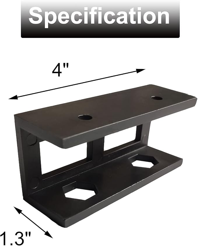 PIAOLGYI 6 Pcs Under Desk Laptop/Keyboard Storage Mounts with Screw, Add On Under Table Mount Brackets
