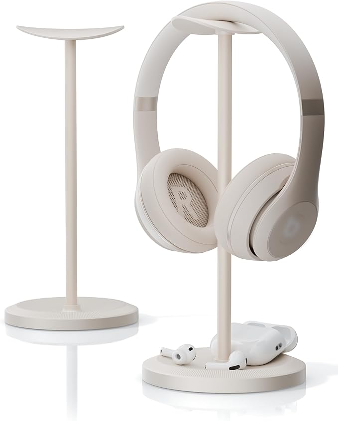 Headphone Stand, Desktop Headset Holder, Starlight | Earphone Stand, Gaming Headphone Hanger, Enlarged Headrest Heavy Base, Office Desk Accessories for All Headphones Size