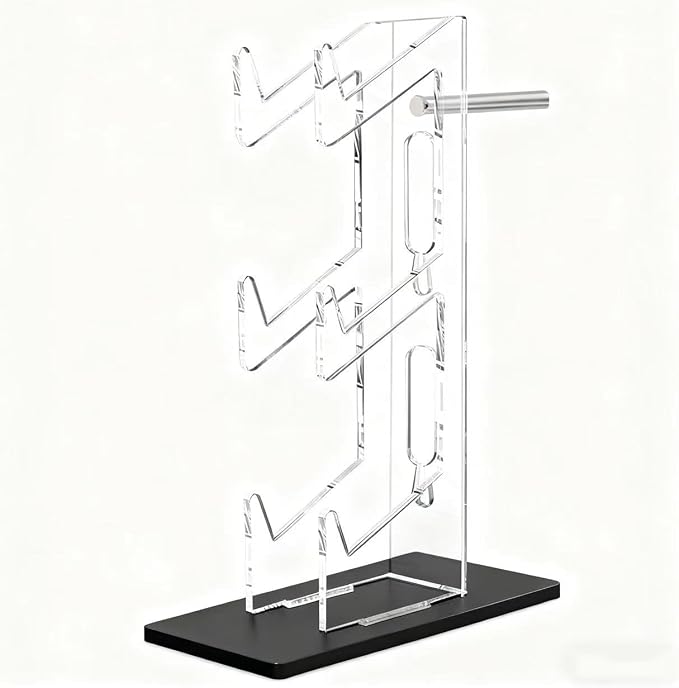 Controller Stand 3 Tiers, Universal Controller Holder Headphone Stand, Headset Holder, Acrylic Controller Display Stand Compatible with Xbox, PS5, PS4, Nintendo Switch - Ideal Desk Mount for Gamers