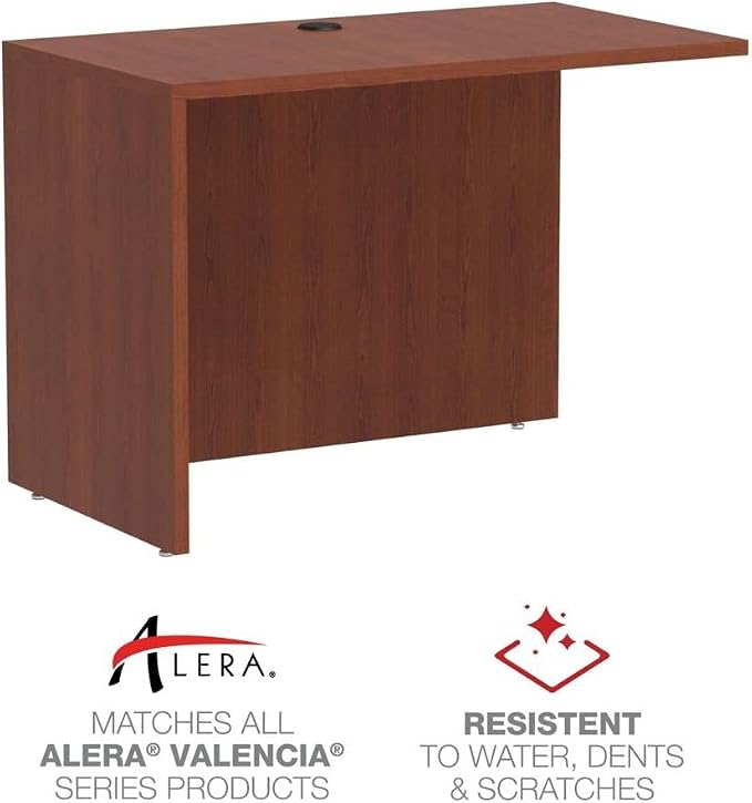 Alera Valencia Series Reversible Return/Bridge Shell, 42w x 23-5/8d, Medium Cherry
