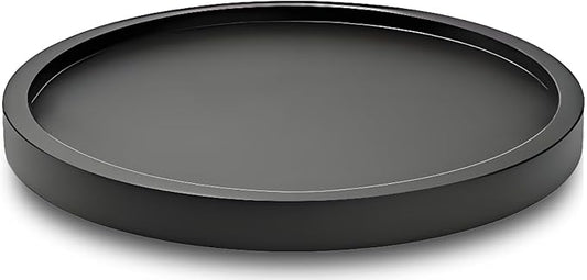 9" Black Bamboo Lazy Susan Organizer Kitchen Turntable for Cabinet Pantry Table Organization