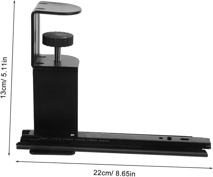 KALLORY 2sets Computer Desk Extension Board Desk Extender Keyboard Tray No Drilling Installation