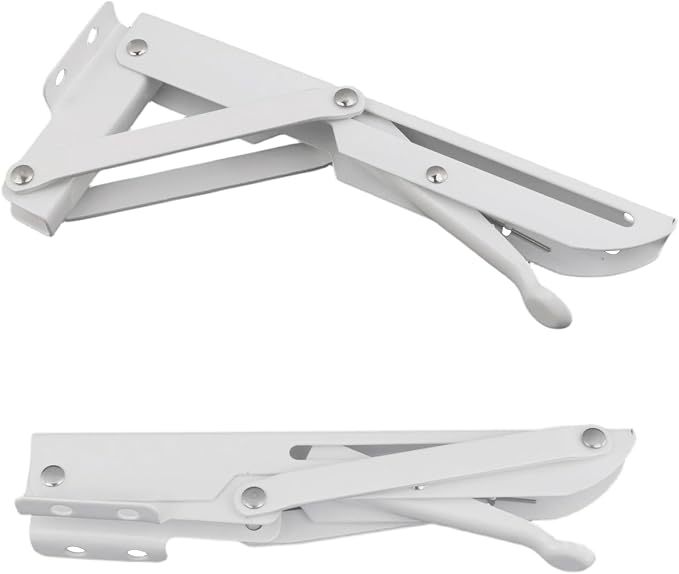 1 Set Desk Extension Folding Shelf Brackets,Metal Tablet Mount Arm Computer Desk Extender Clamp,Keyboard Rack Desktop Extension Tray,White Large Clip