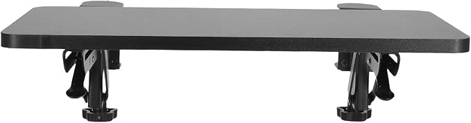 Clamp On Desk Extension Tray Detachable Shelf Extender for Keyboard and Office Supplies - 90° Foldable Side Table Extension Board for Home Office