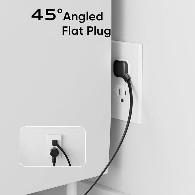 Desk Clamp Power Strip, Flat Plug Fast Charging Station, Desk Mount Surge Protector with PD 20W USB C Ports, Fit 1.7 inch Tabletop Edge Thick, Desktop Outlets for Home Office.