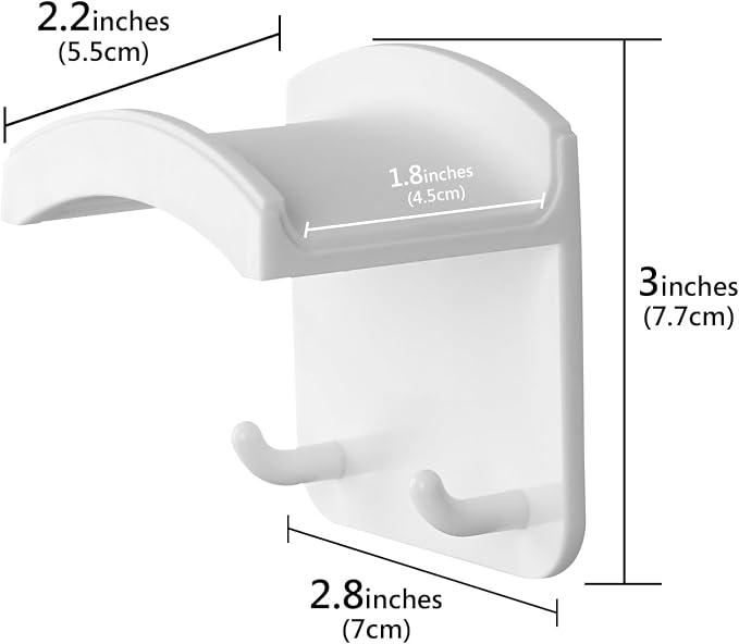 GEEKRIA Headphone Hook Holder, Wall Mount and Desk Mount 2-in-1, Universal Headset Hanger Compatible with Bose QC35 QC45, Sony, Beats, JBL, AKG, Sennheiser - Sticky Adhesive Installation