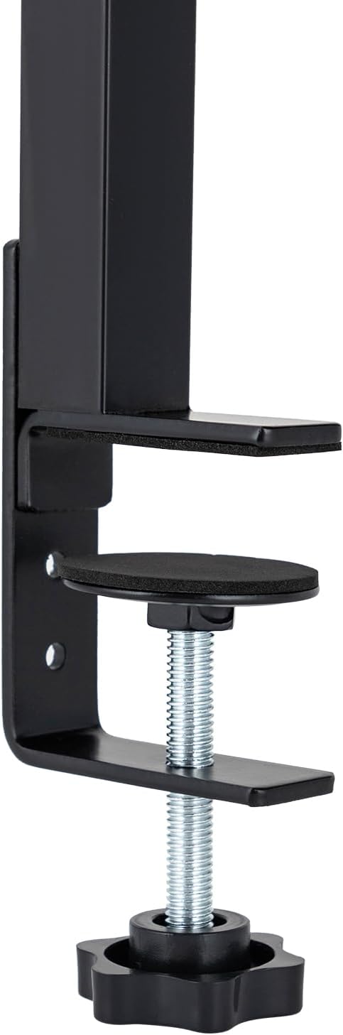 CNCEST Clamp-on Desk Shelf, Clip-on Desk Shelf, 2-Tier Shelving with Adjustable Storage Tray (Black-MK3131-A1)