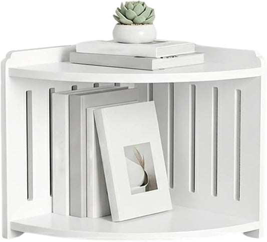 Desk Shelf Organizer - Corner Bookshelf Table Top Shelving for Desktop, Multipurpose Office Organizers and Accessories, Space Saving Tabletop Shelf for Dormitory, Home, and Work