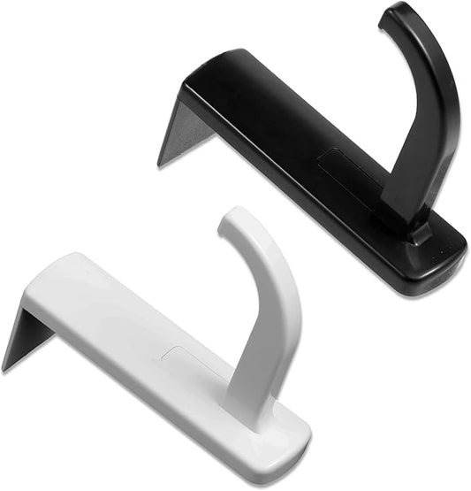 2pcs Monitor Headphone Stand Hook Headset Holder Hanger Adhesive Gaming Earphones Hanger Stick-on Support for Computer Over Ear Earphone Monitor Screen Edge Wall Mount Gaming Desk Accessories