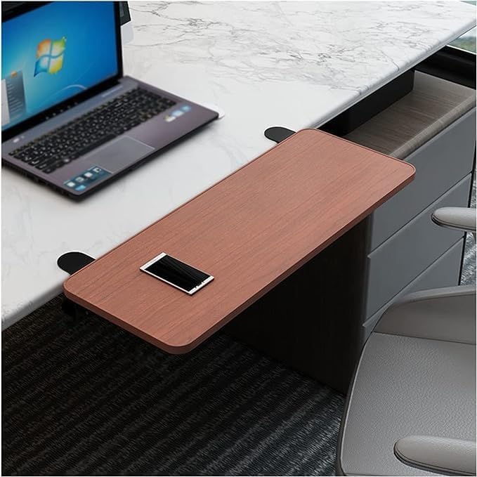 Ergonomic Desk Extender Clamp, Folding Side Table Extenders, Located on The Computer Drawer Desktop Extension Board (Color : D, Size : 65x25cm)
