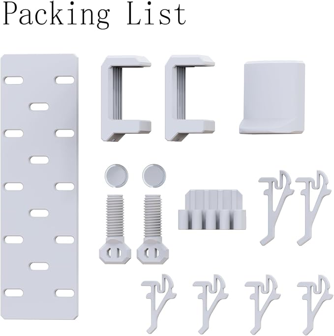 Desk Edge Pegboard Organizer, Clamp-on Desk Organizer with Headphone Holder, Cable Management & Hooks, Fits 0.79"-1.57" Desktop Thickness, for Home Office Gaming Setup Organization