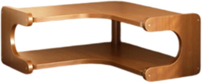 Corner Desk Organizer Desktop Corner Organizer Shelf Desk Organizer Rack Cup Organizer Rack Efficient Wooden Suitable for Kitchen Office Home, 35x35x13cm