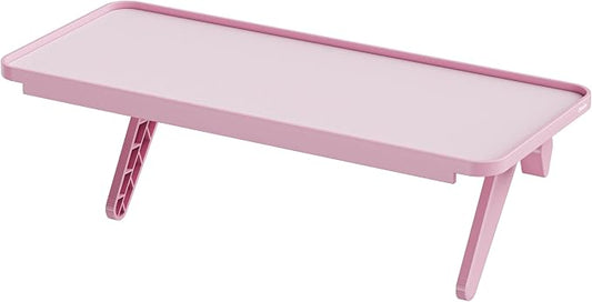Pixio 12 inch Pink Monitor Storage Top Shelf - Adjustable Platform, Universal Fit, Holds Up to 13lbs, Works on TV, Flat, Curved Monitors, Storage for Webcams, Clocks, Phone, Figures