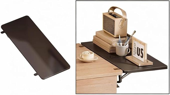 Desk Extender Shelf Arm Rest 15.75 x 7.87 inch Extension Attachment Black for Computer Table Folding Keyboard Tray Side Table