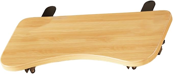 Desktop Extension Tray, Side Table, Workstation Organizer, Foldable and Space-Saving Multifunctional Table, Wood 2 Clamp, 52cmx24cm