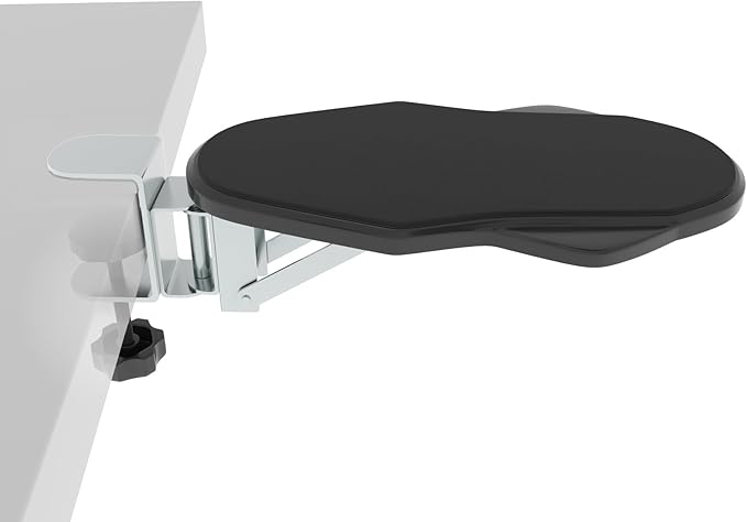 Ergonomic Arm/Elbow Rest for Desk, Foldable Rotating Black | Foldable, Rotatable, Computer Desk, Office & Gaming Comfort